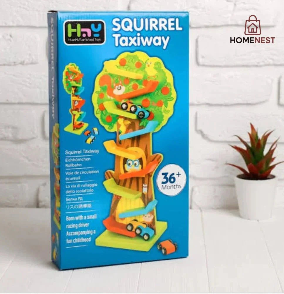 Squirrel Taxiway Wooden Race Track