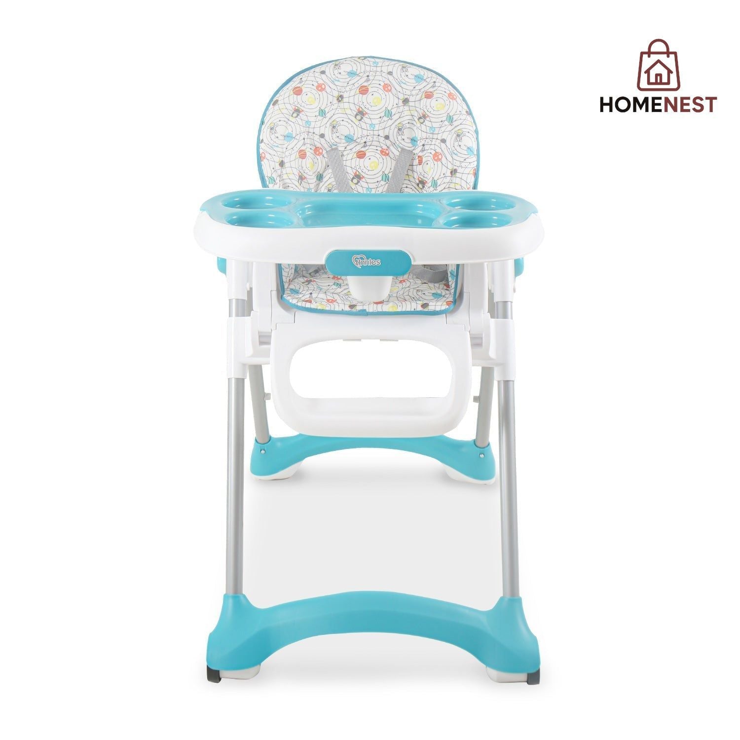 Tinnies Baby Adjustable High Chair - Blue Planet - T029