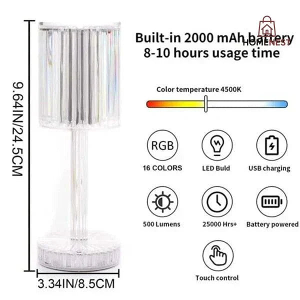 Luxury Crystal Glass Lamp