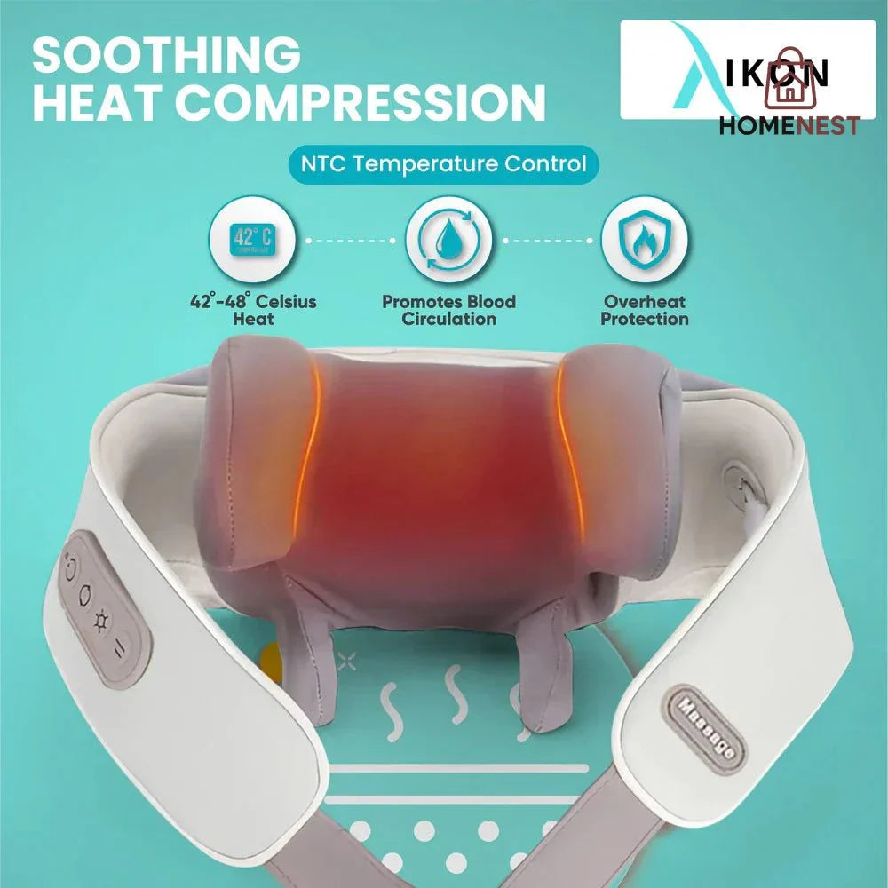 Deep-kneading shiatsu massager