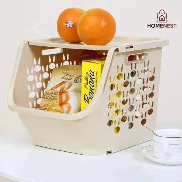 Plastic  3 Three-tier Kitchen Rack With Storage Box
