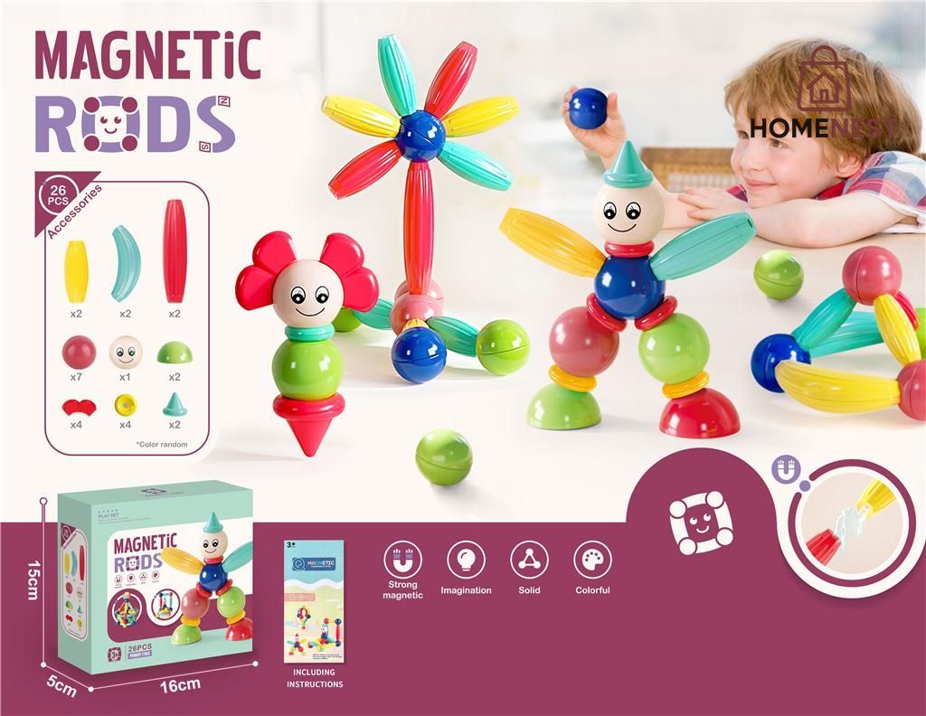 26 PCS Three-dimensional Magnetic Building Blocks