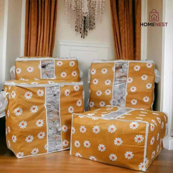 Non Woven Colored Storage Bags PACK OF 4