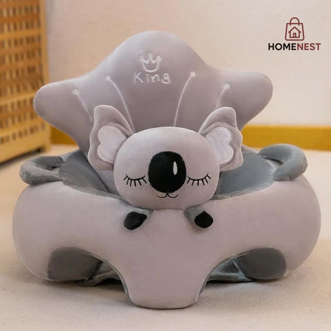 Learn to Sit with Back Support Baby Character Floor Seat with Side Handles