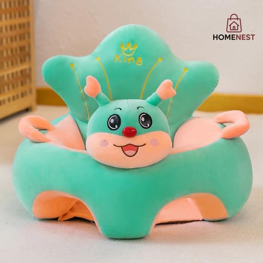 Learn to Sit with Back Support Baby Character Floor Seat with Side Handles