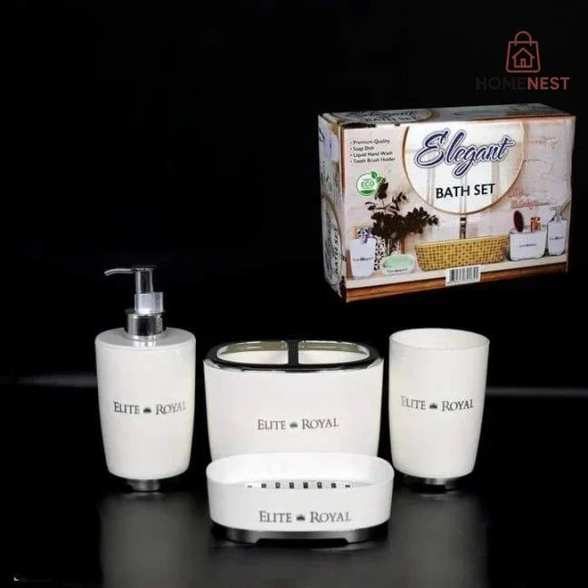 Pack Of 4 - Elegant Bath Accessories Set