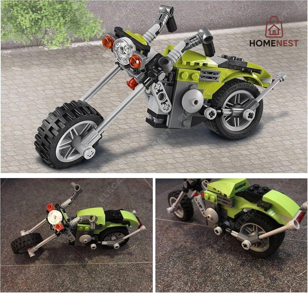 3 in 1 Architect Series Super Bike Building Block Toy Set - Educational DIY Toys for Kids