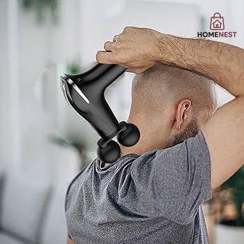 Electric Double Head Muscle Relaxer - 6 Speed Smart Quiet Handheld Portable Back Massager for Founcy Relaxation