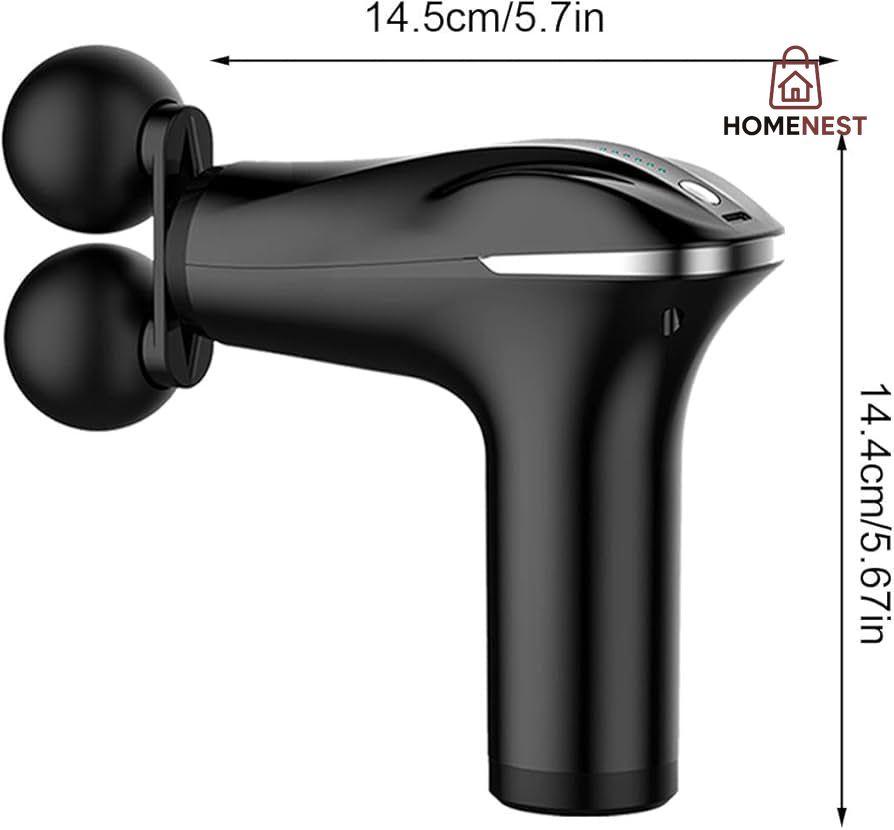 Electric Double Head Muscle Relaxer - 6 Speed Smart Quiet Handheld Portable Back Massager for Founcy Relaxation