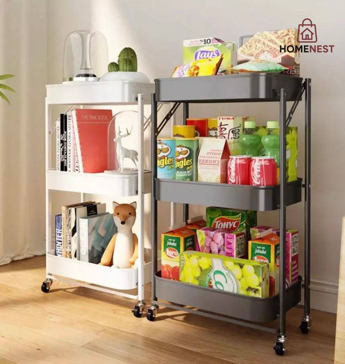 3 Tier Fold Away Trolley Imported