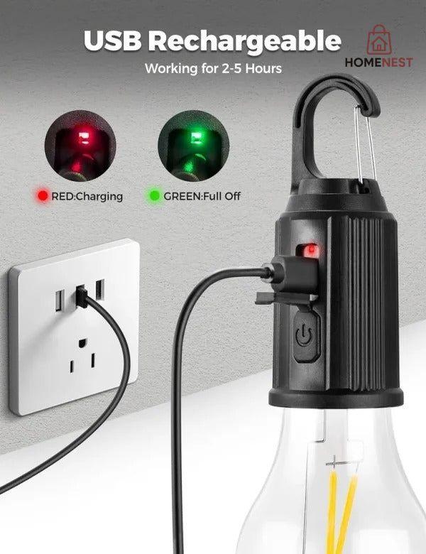Multi-Purpose Led Rechargeable Outdoor Camping Work light bulb with hook