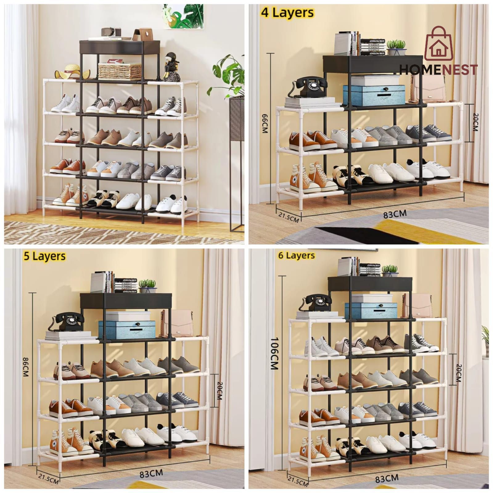 Double Row Shoe Rack