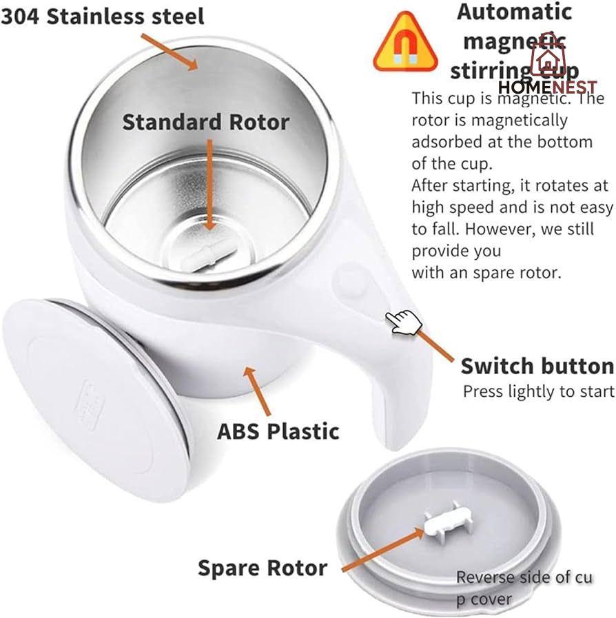 Automatic Magnetic Stirring Coffee Mug