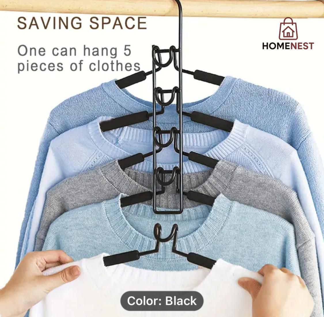 5 Tier Metal Anti Slip Clothes Hanger