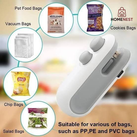 Rechargeable Mini Pocket Shoppers Sealing Device