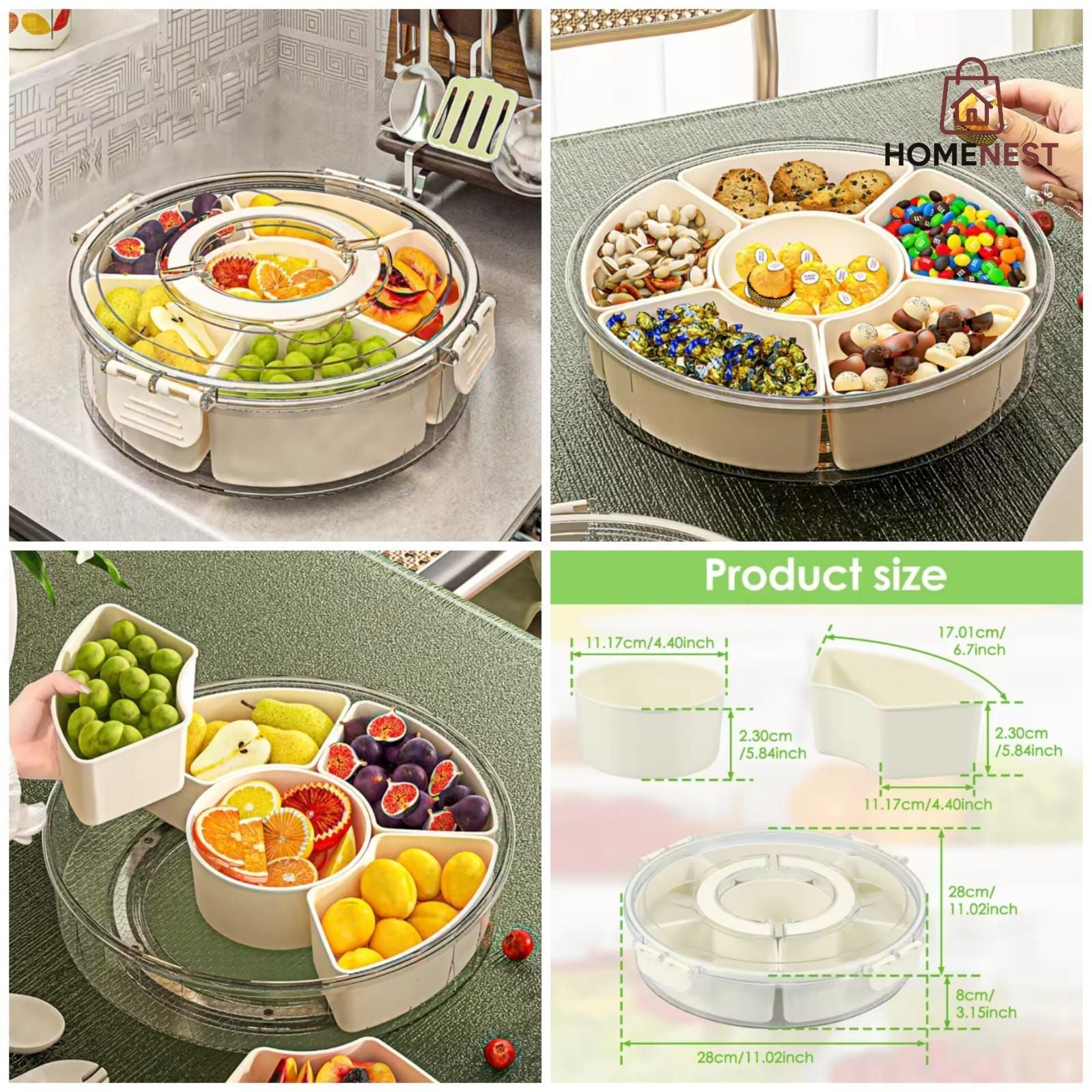6Grid Rotating Storage Box