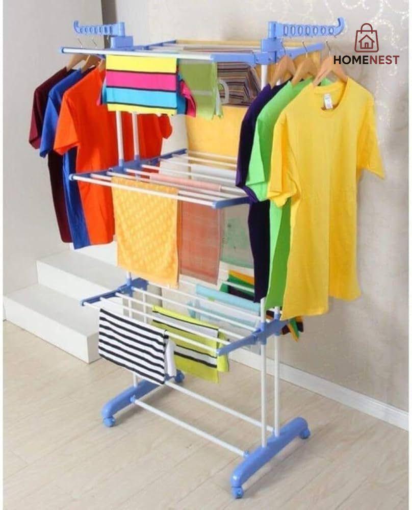 Clothes Drying Rack with Multiple Layers