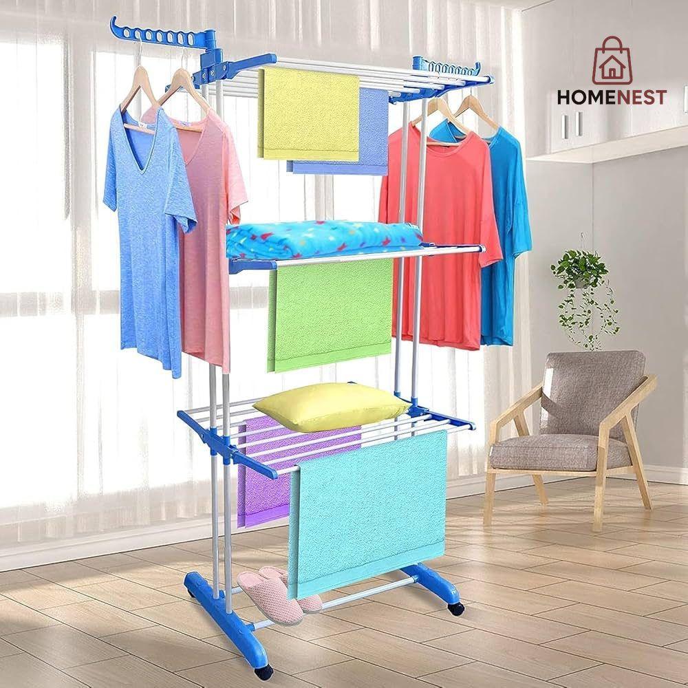 Clothes Drying Rack with Multiple Layers