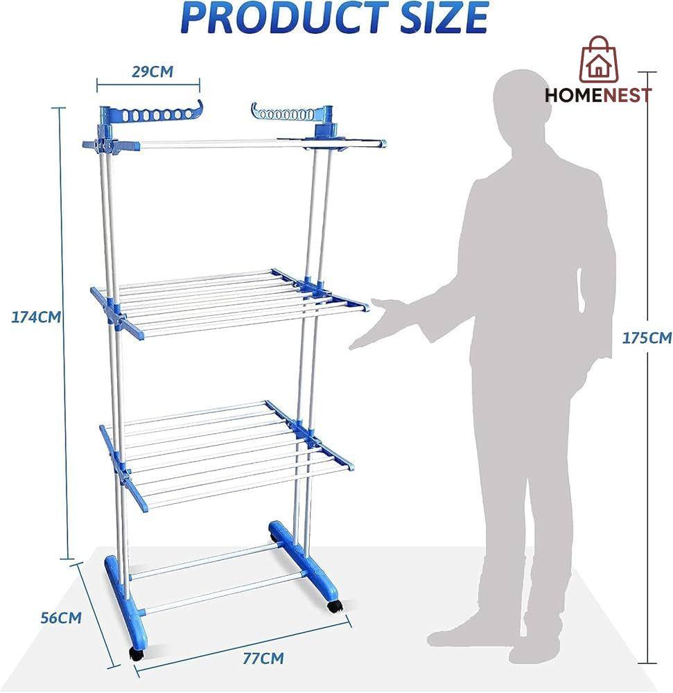 Clothes Drying Rack with Multiple Layers