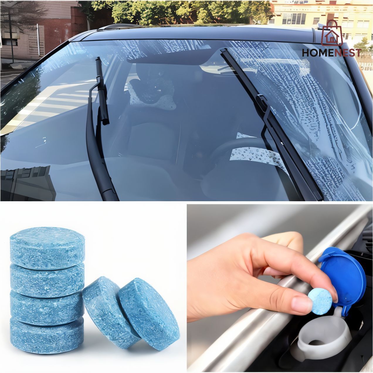 Kitchen/Home or Car Windshield Cleaning Water Dissolving Tablets