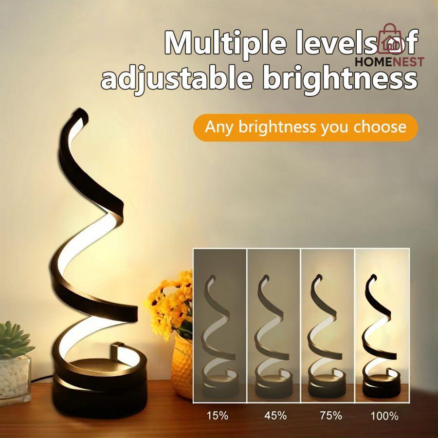 Modern Creative Spiral Desk Light 5V USB LED Table Lamp