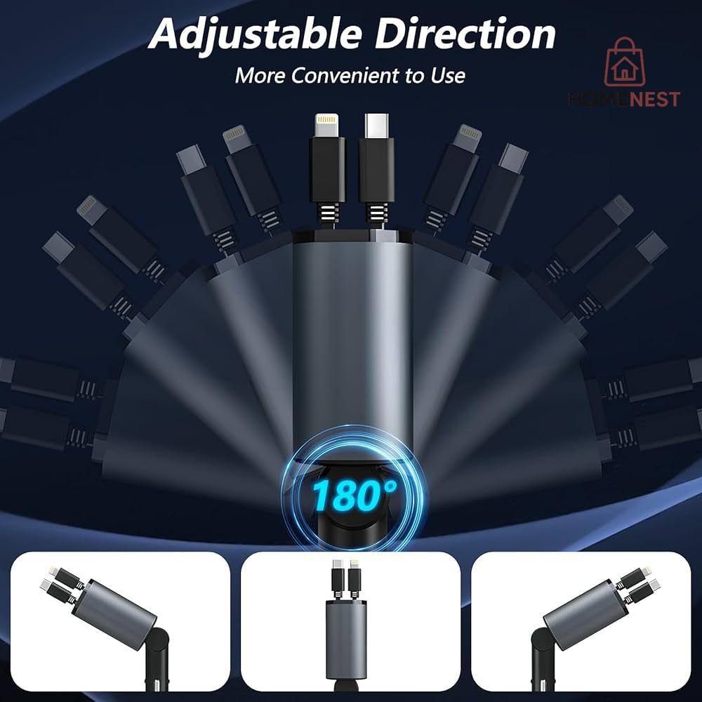 Dontump™ 4-In-1 Retractable Car Charger-120W