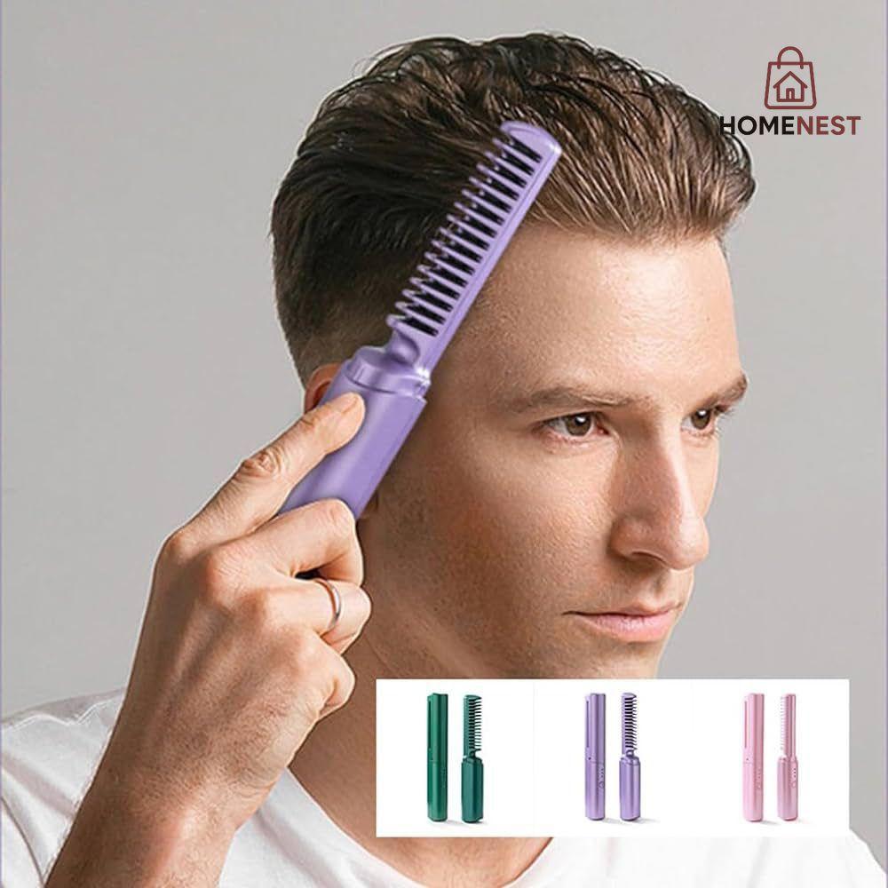 Cordless/Wireless Rechargeable Travel Comb Hair Straightener