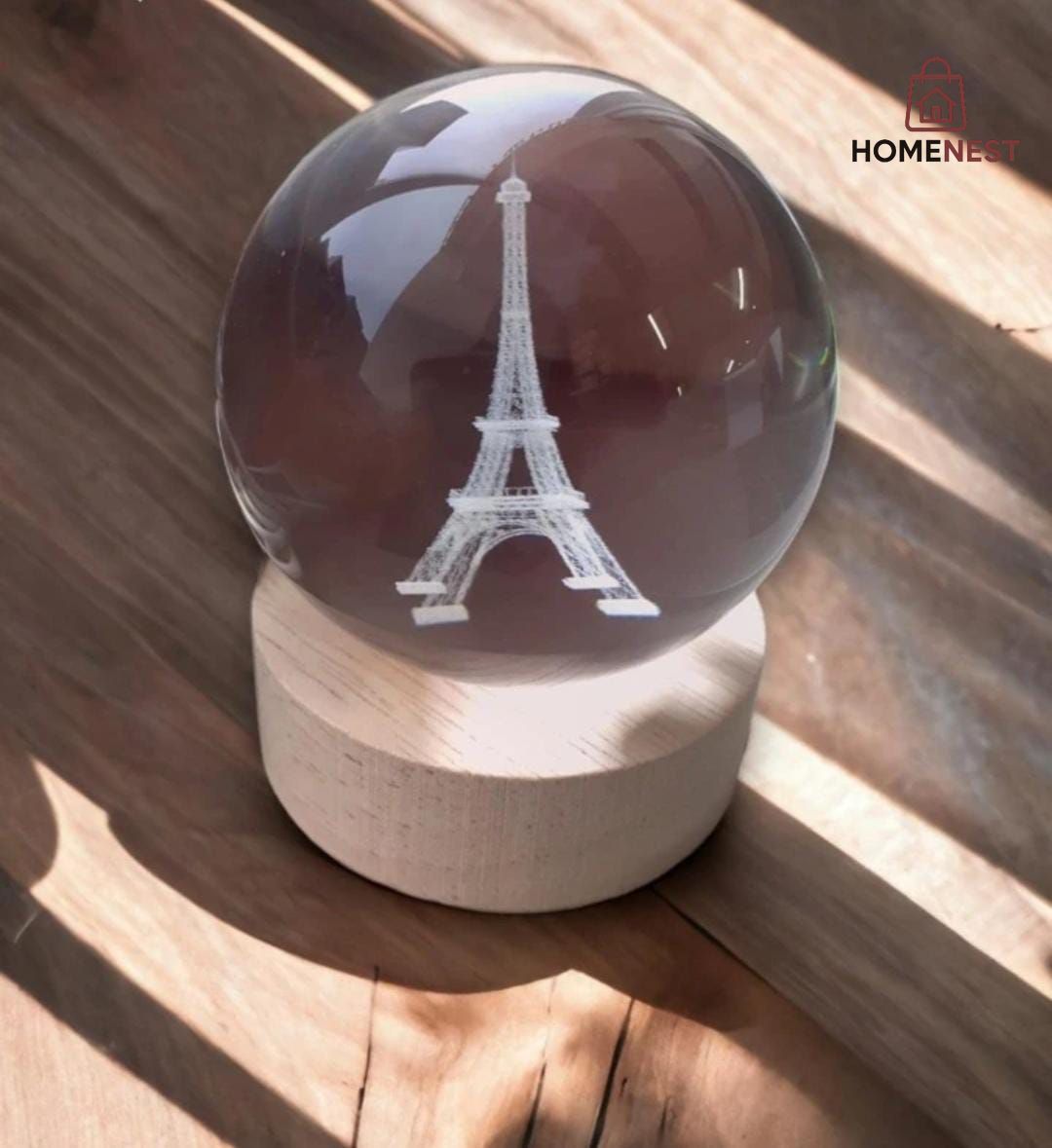 3D Ball Crystal Glass LED Table Lamp