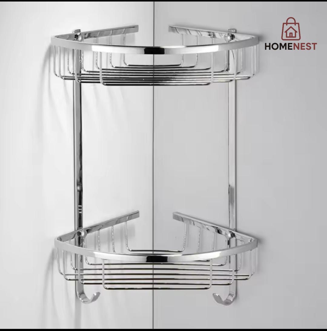 Triangle shape corner shelf
