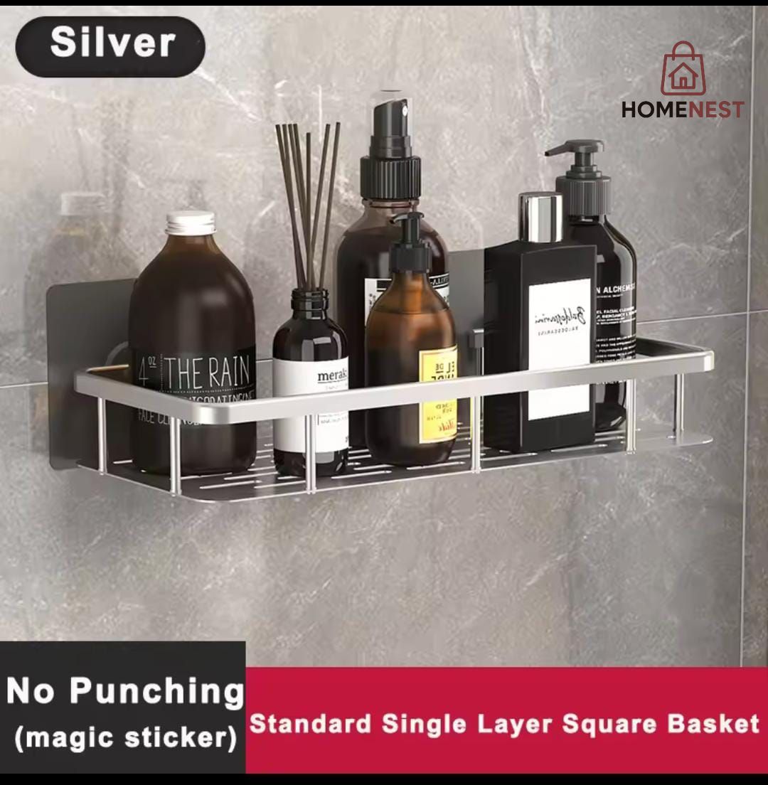 Rectangular stainless steel shelf