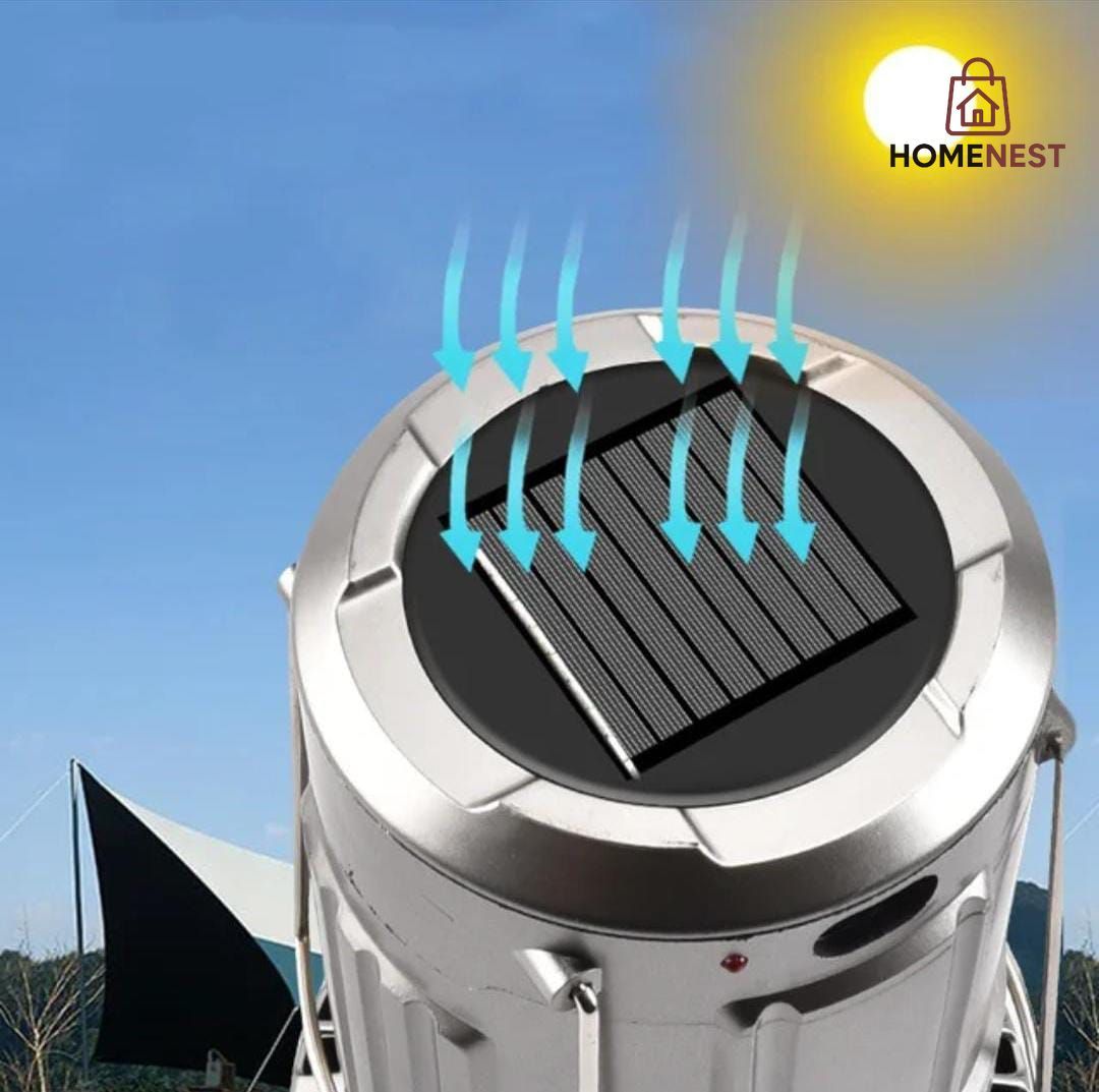 6 in 1 portable outdoor LED camping lantern with fan