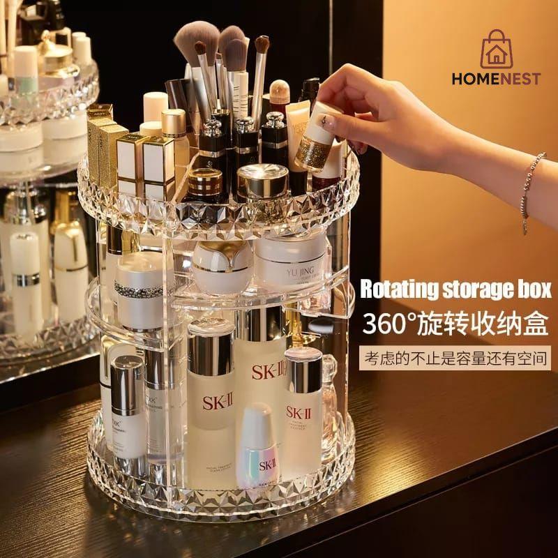 Rotatable Cosmetic Storage Rack