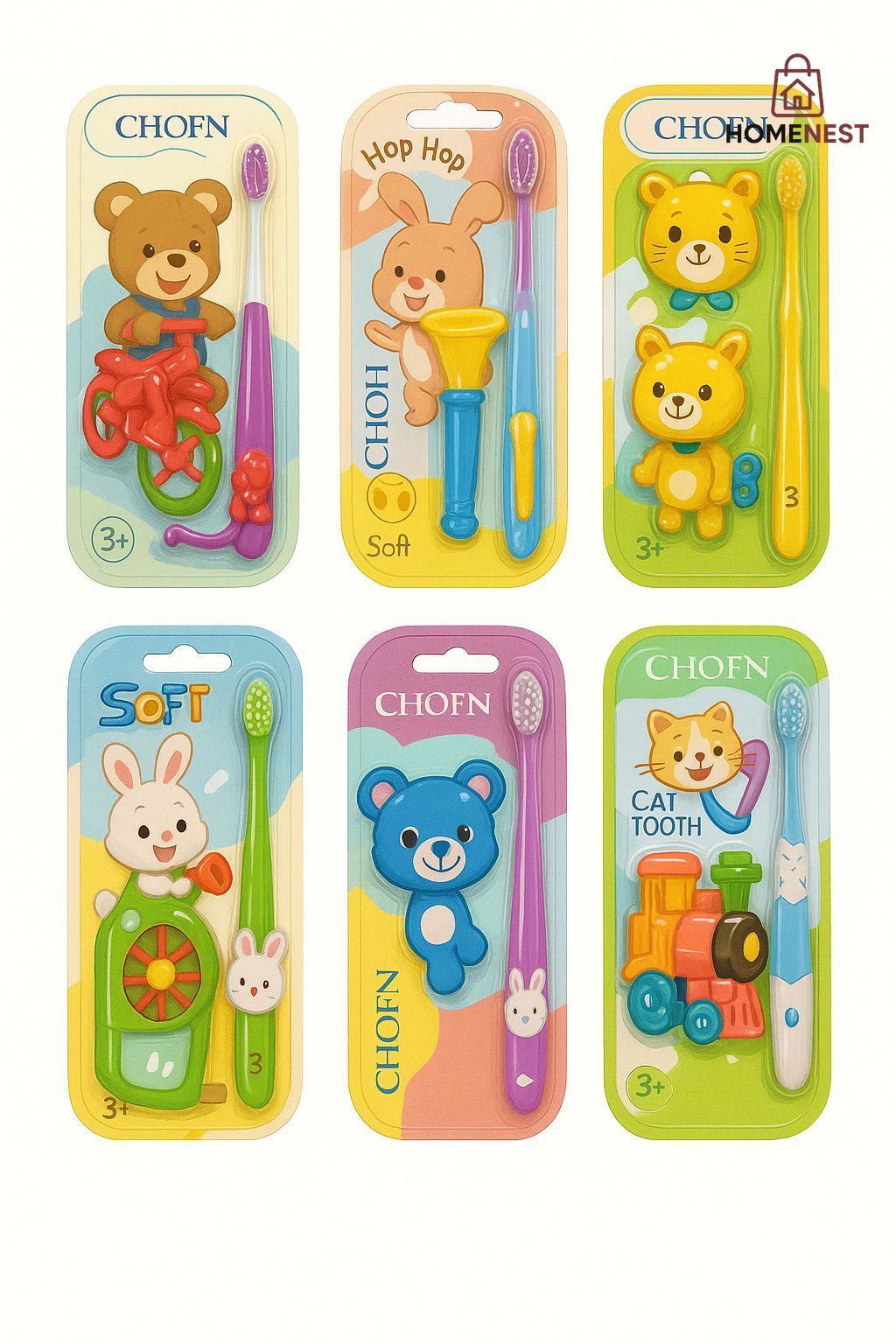 Kids Toothbrush Set 0f 2  (3–12 Years)