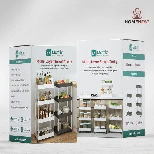 MULTI - LAYER SMART TROLLEY- BY HOMENEST