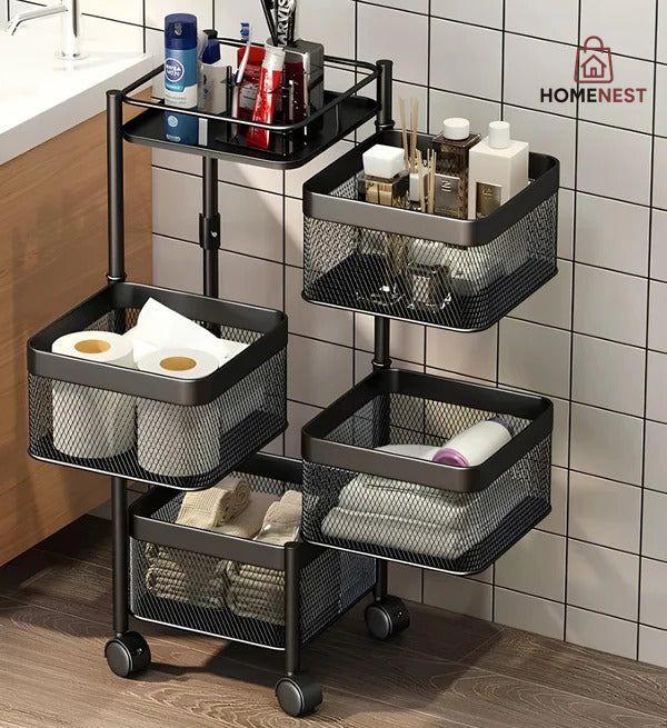PREMIUM SQUARE METAL TROLLEY BY HOMENEST