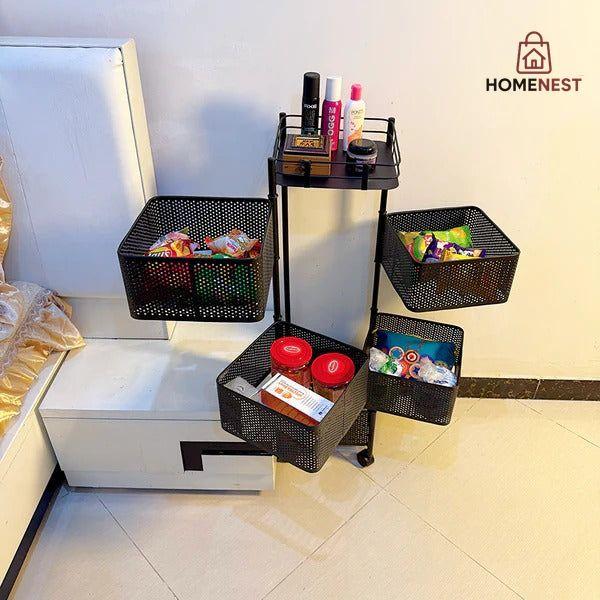 PREMIUM SQUARE METAL TROLLEY BY HOMENEST