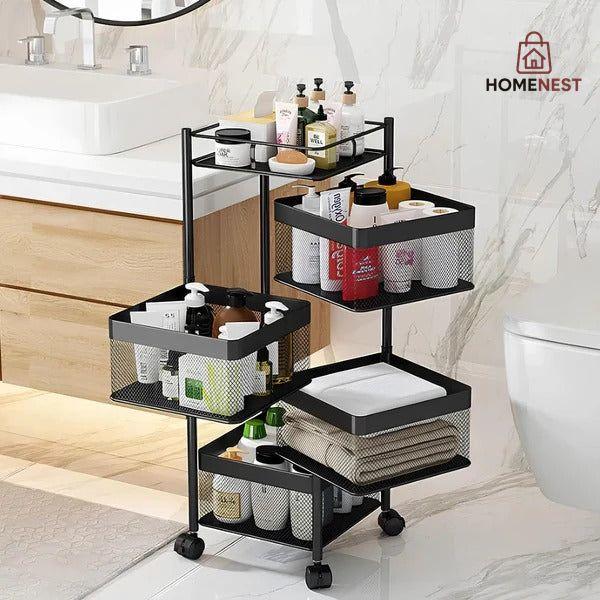 PREMIUM SQUARE METAL TROLLEY BY HOMENEST