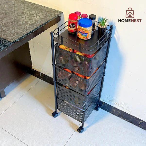 PREMIUM SQUARE METAL TROLLEY BY HOMENEST