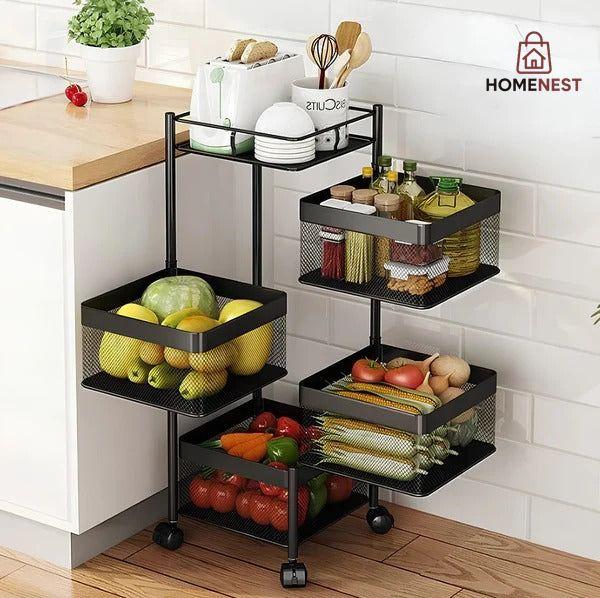 PREMIUM SQUARE METAL TROLLEY BY HOMENEST