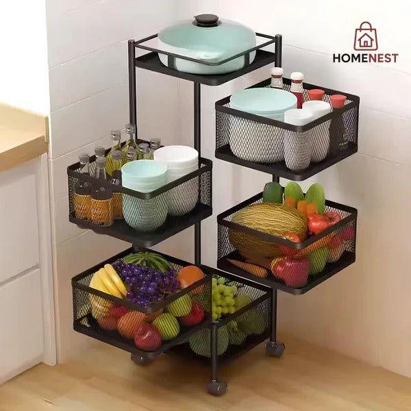 PREMIUM SQUARE METAL TROLLEY BY HOMENEST