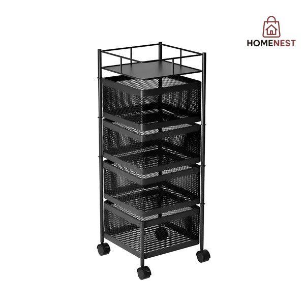 PREMIUM SQUARE METAL TROLLEY BY HOMENEST