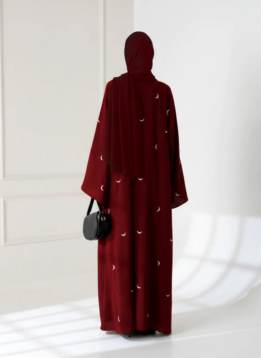 Moon Embroidery Abaya