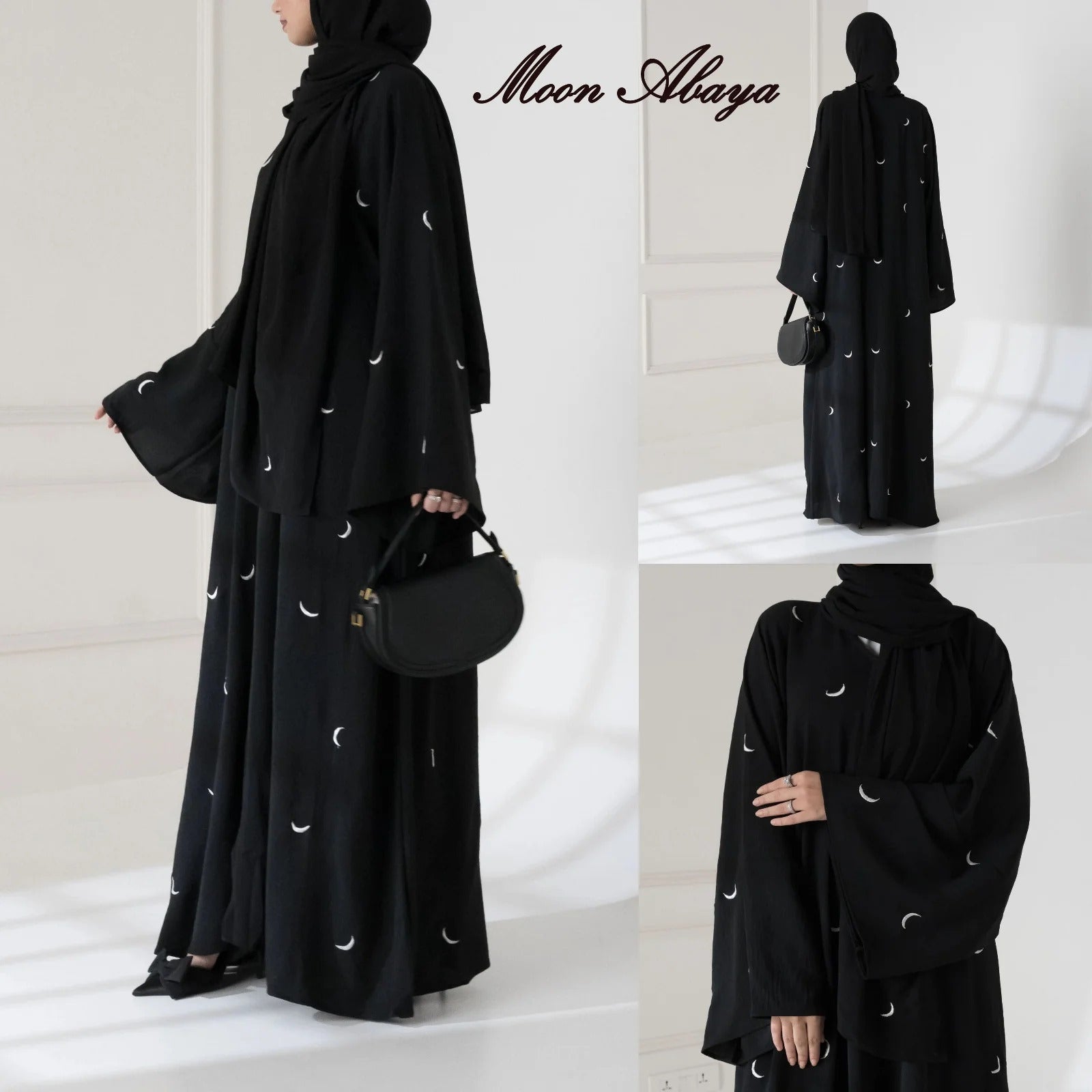 Moon Embroidery Abaya