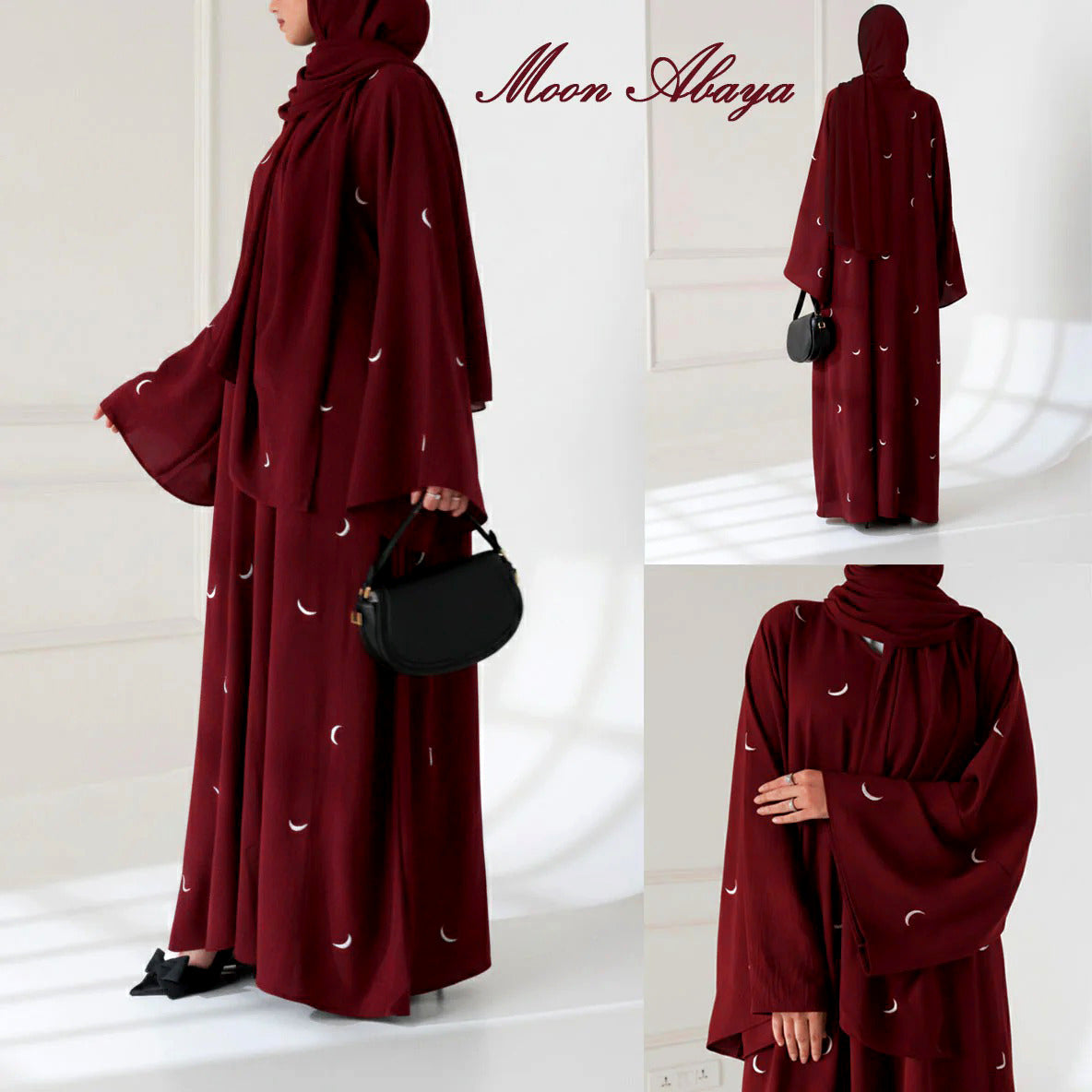Moon Embroidery Abaya