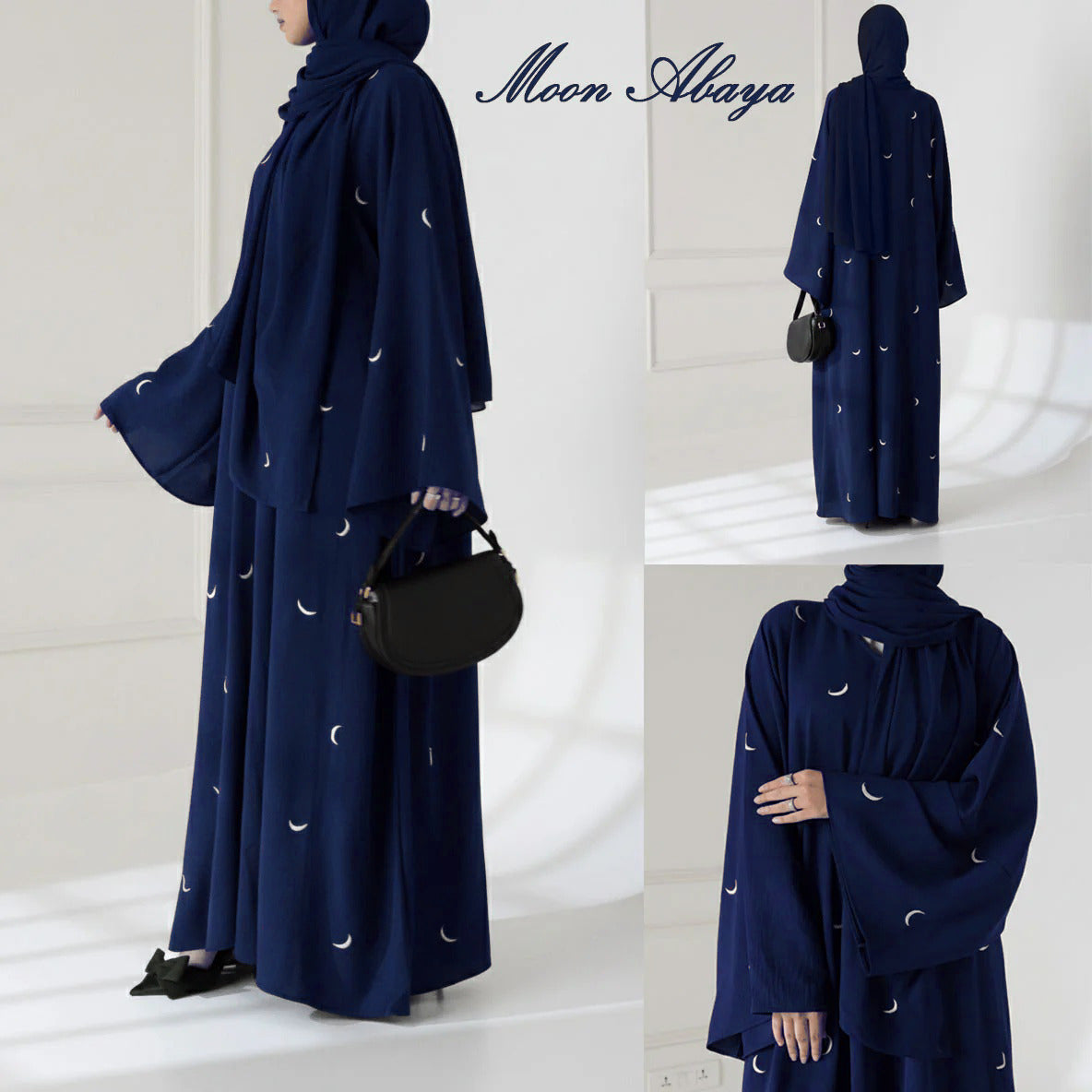 Moon Embroidery Abaya