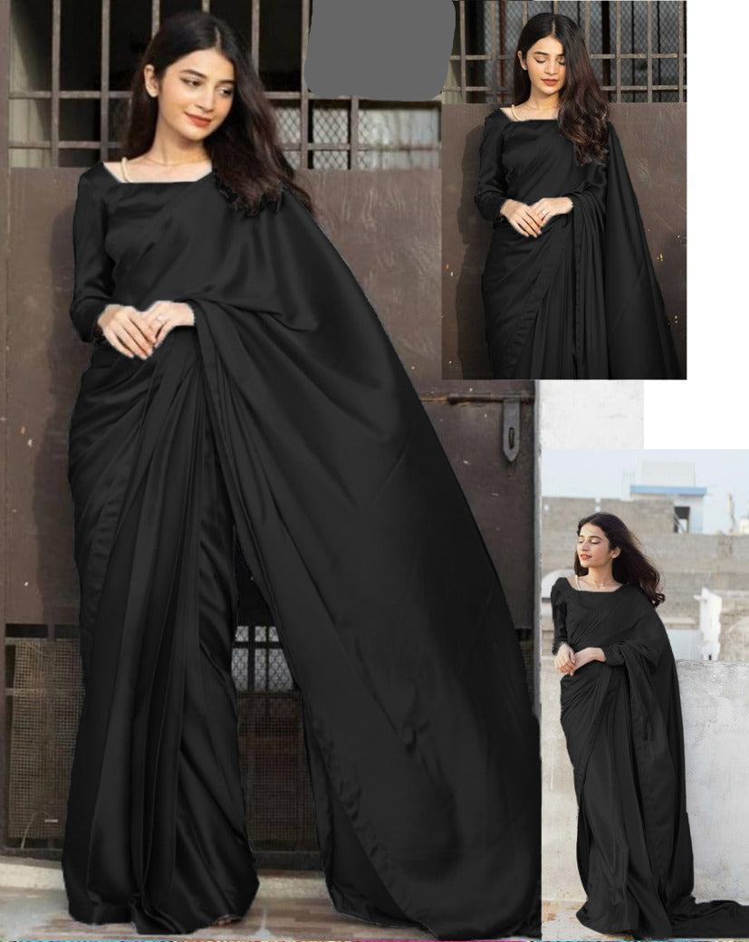 Imported Silk Saree 3 Piece Set – Stitched 7 Yards Saree with Blouse & Petticoat