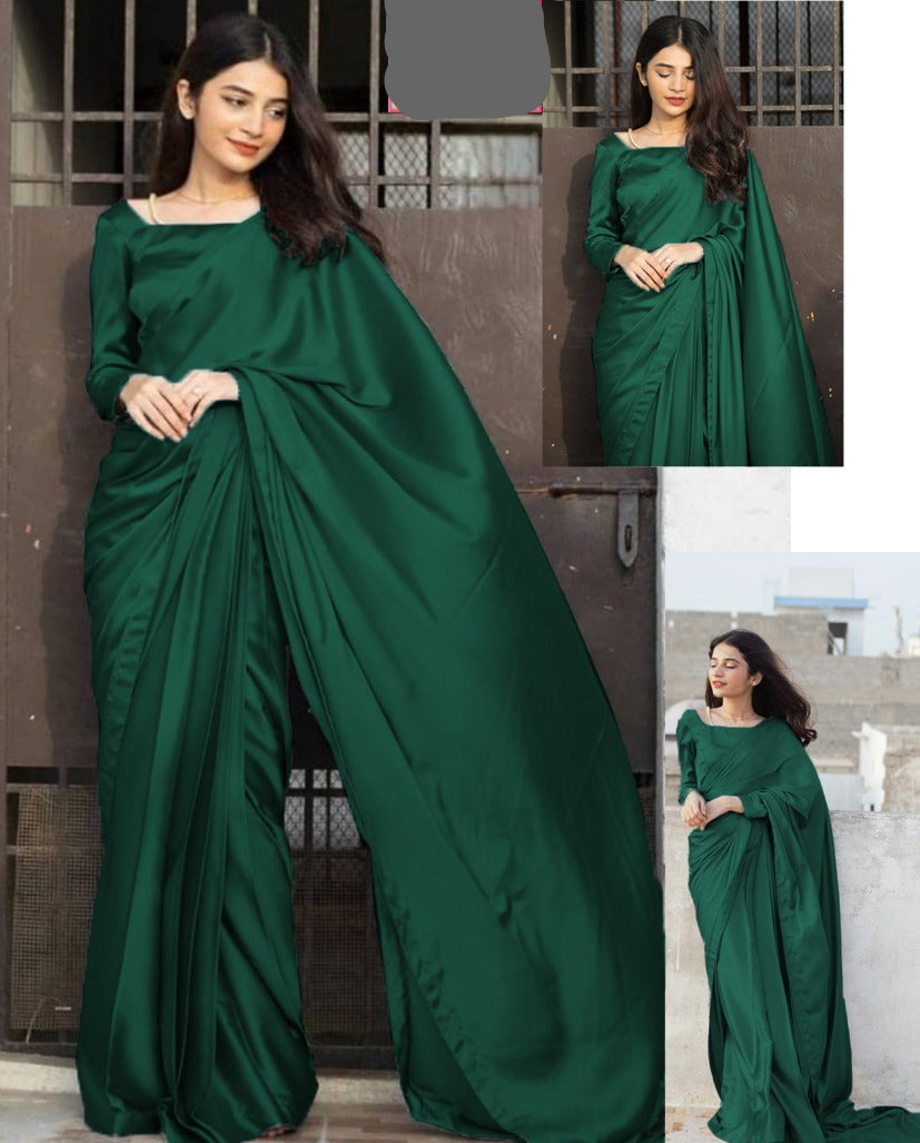 Imported Silk Saree 3 Piece Set – Stitched 7 Yards Saree with Blouse & Petticoat