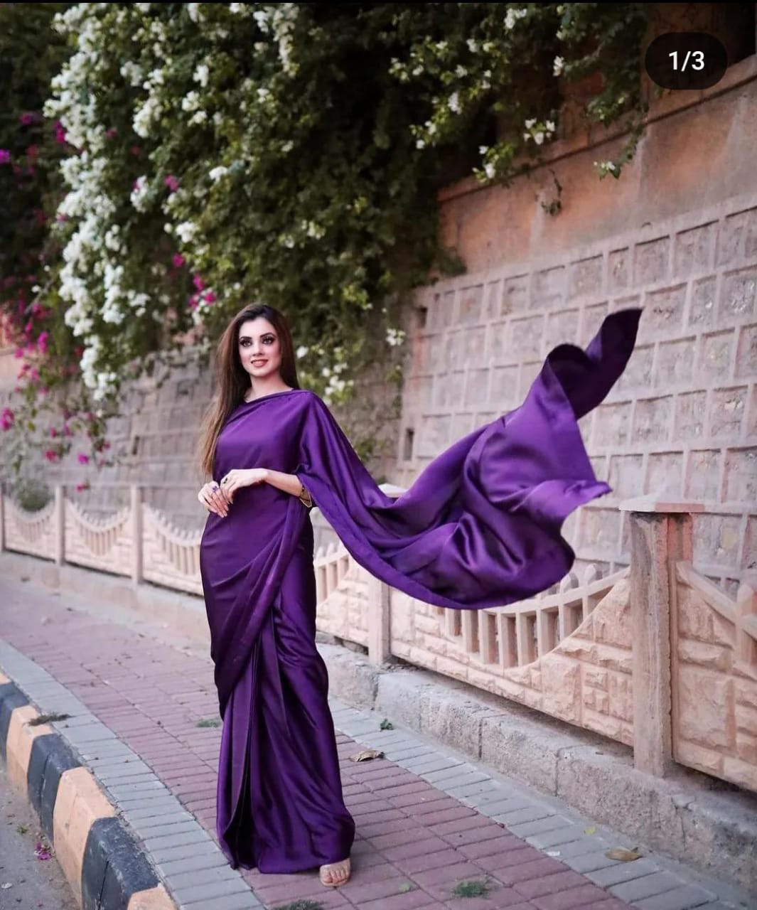 Imported Silk Saree 3 Piece Set – Stitched 7 Yards Saree with Blouse & Petticoat