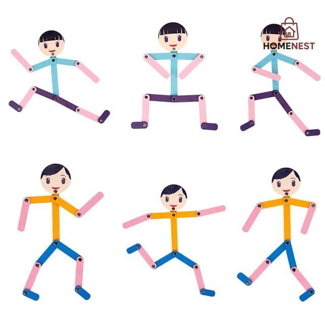 Wooden Flexible Man Puzzle – 48 Patterns