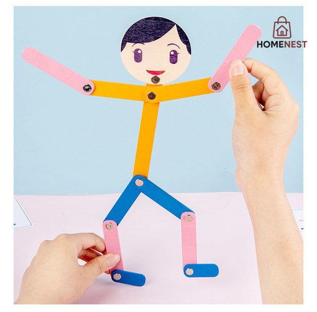 Wooden Flexible Man Puzzle – 48 Patterns